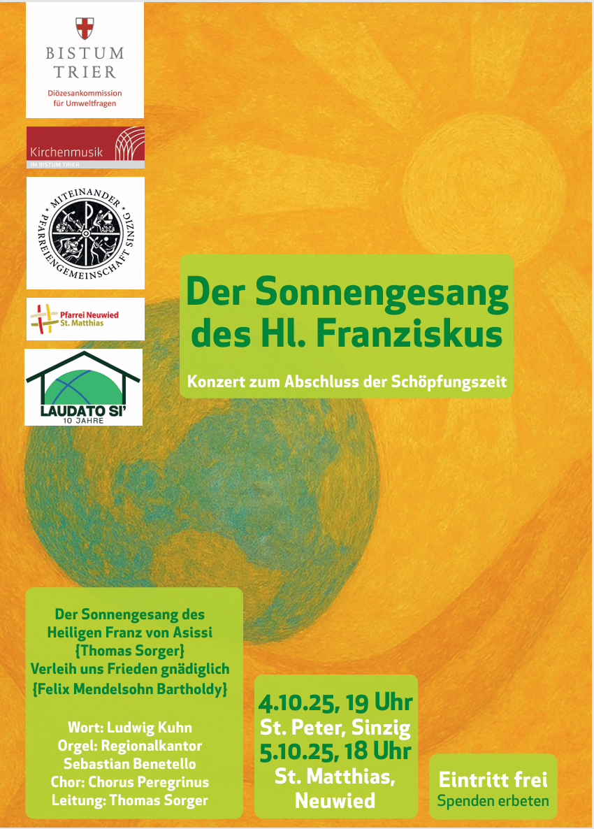 Plakat Der Sonnengesang des Hl. Franziskus (c) Bistum Trier Plakat Der Sonnengesang des Hl. Franziskus