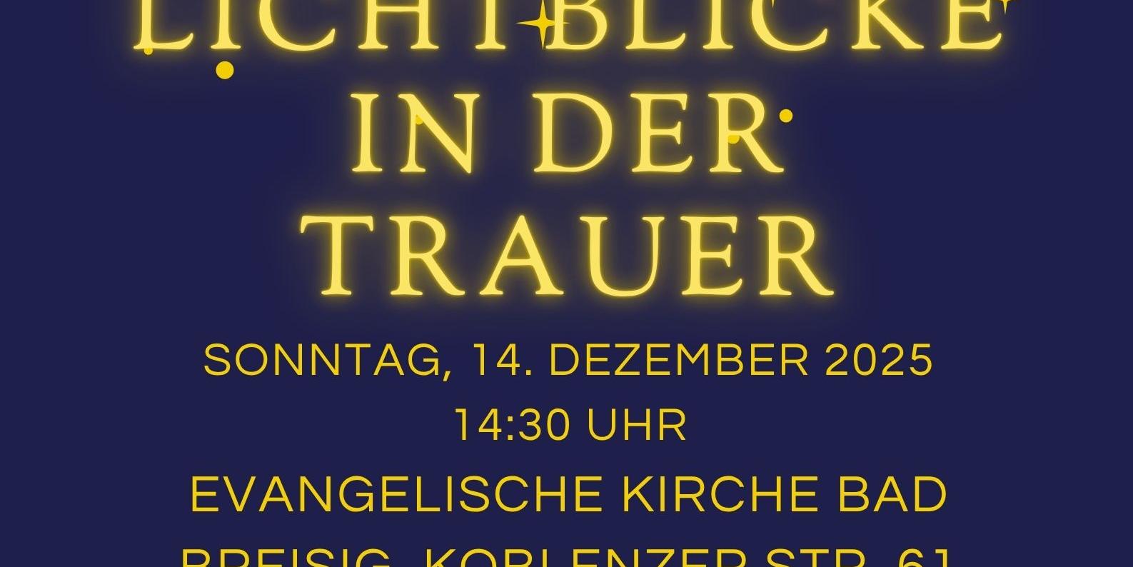 Ankündigung des Gottesdienstes für verstorbene Kinder (c) Josefine Bonn Ankündigung des Gottesdienstes für verstorbene Kinder